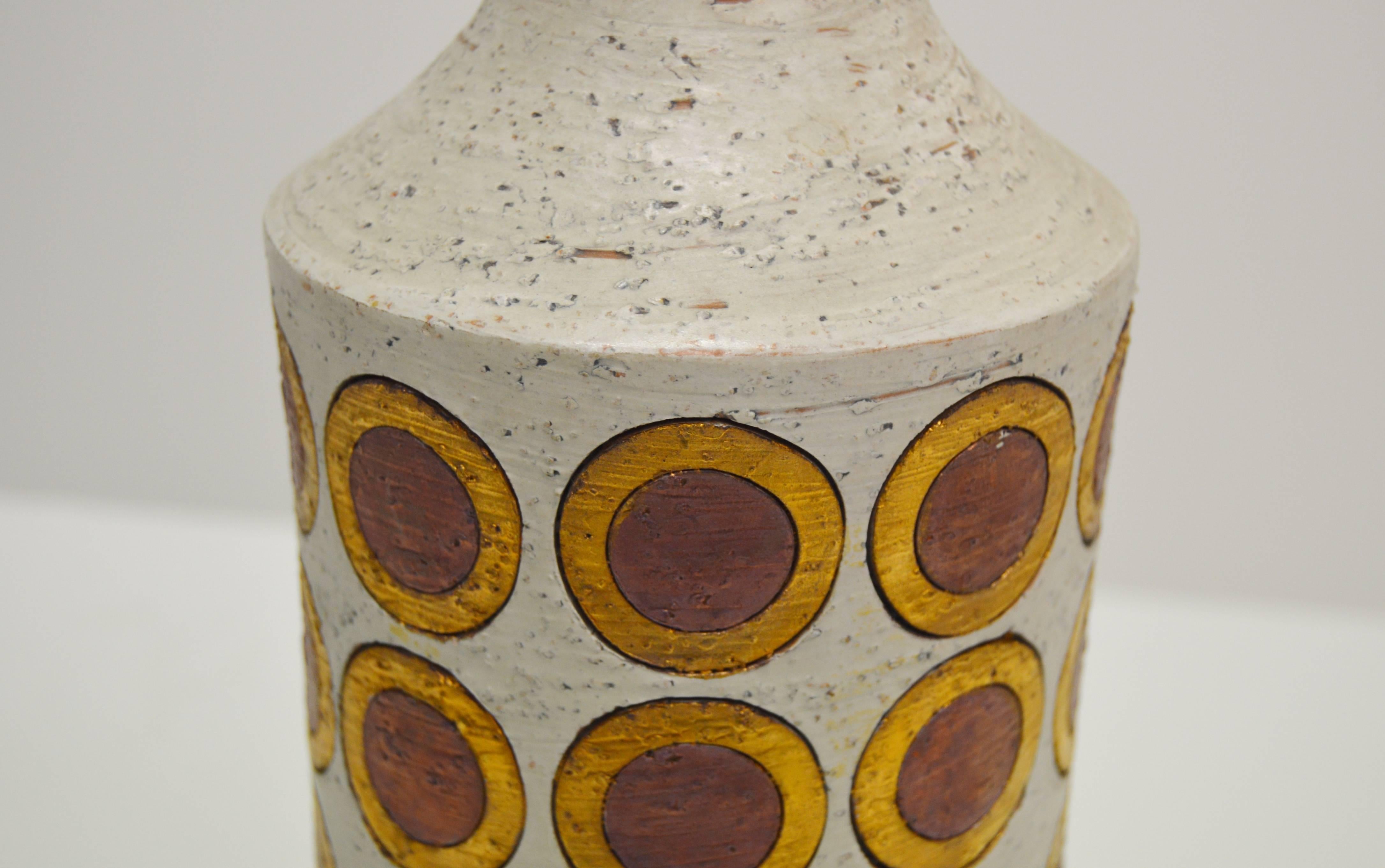 Ceramic Bitossi Italy Table Lamp For Sale