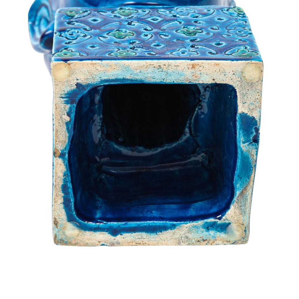 Buddha „ Kwan Yin“ von Aldo Londi Bitossi, Keramik, Büste, Blau, Grün im Angebot 7