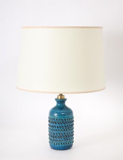Bitossi “Lacrima” Blue Table Lamp, France 1950's