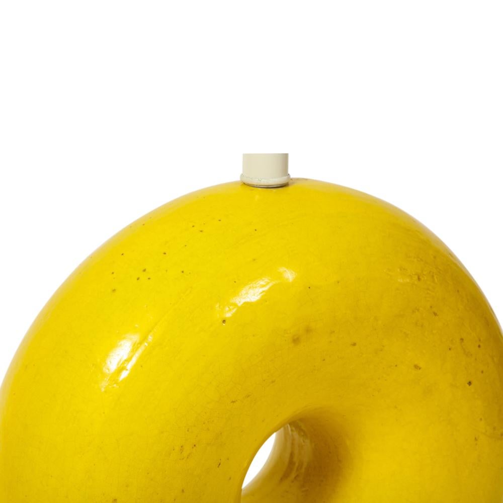 Bitossi Table Lamp, Ceramic, Yellow, Signed 10