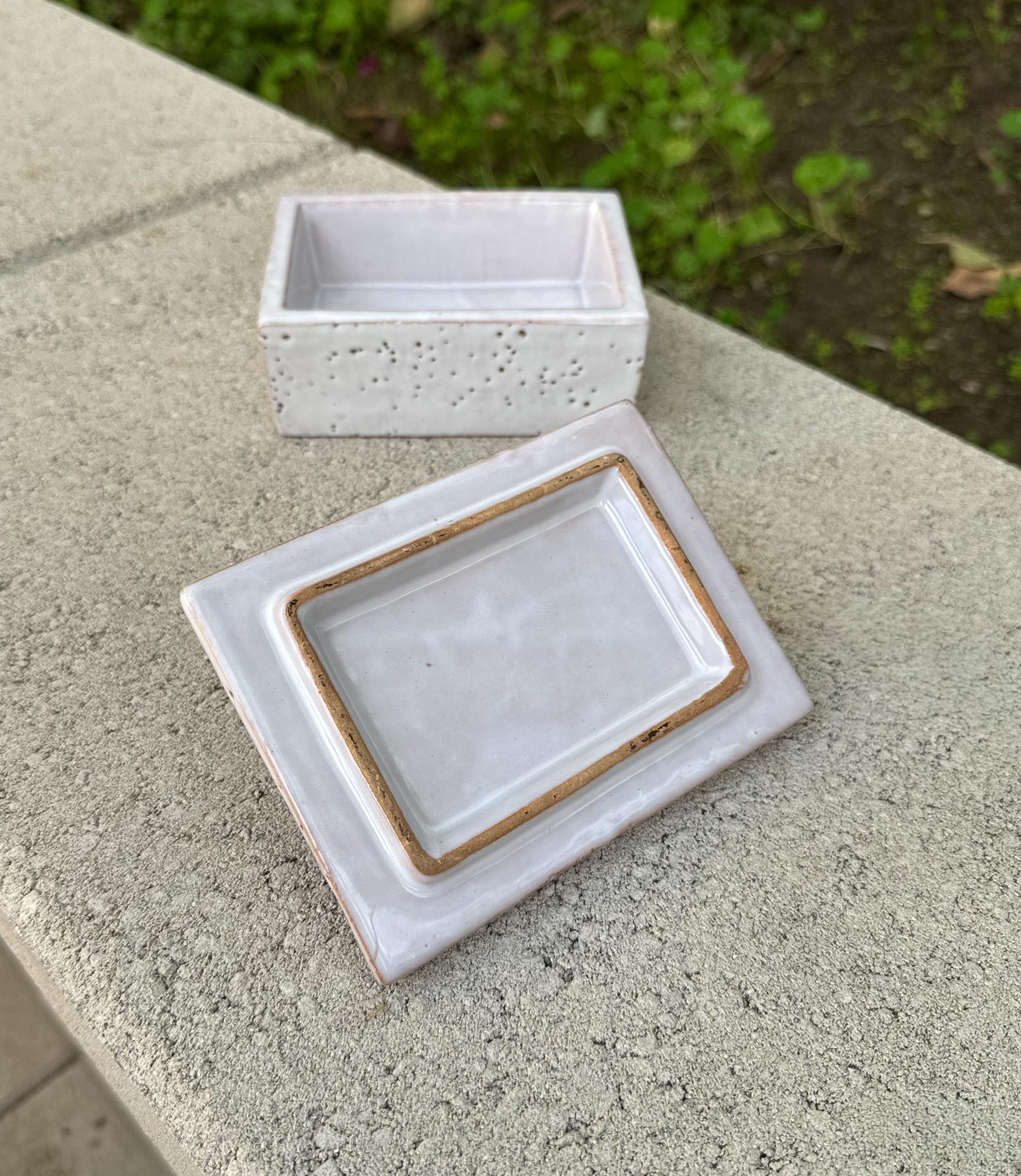 Boîte à couvercle en céramique de Bitossi, Italie, c.1955 en vente 2