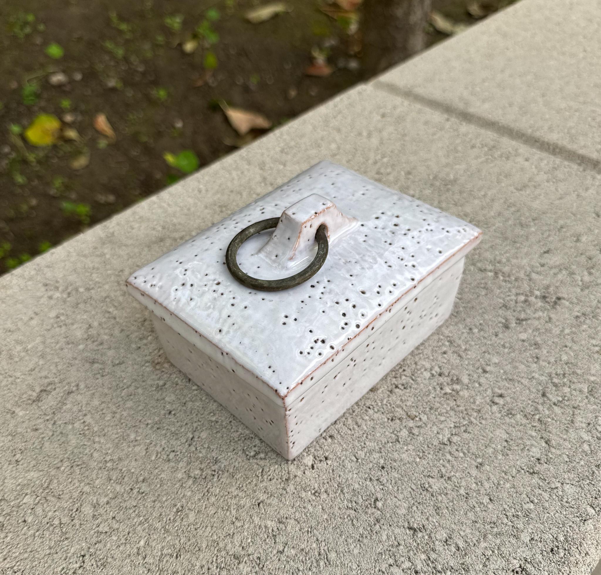 Boîte à couvercle en céramique de Bitossi, Italie, c.1955 en vente 3