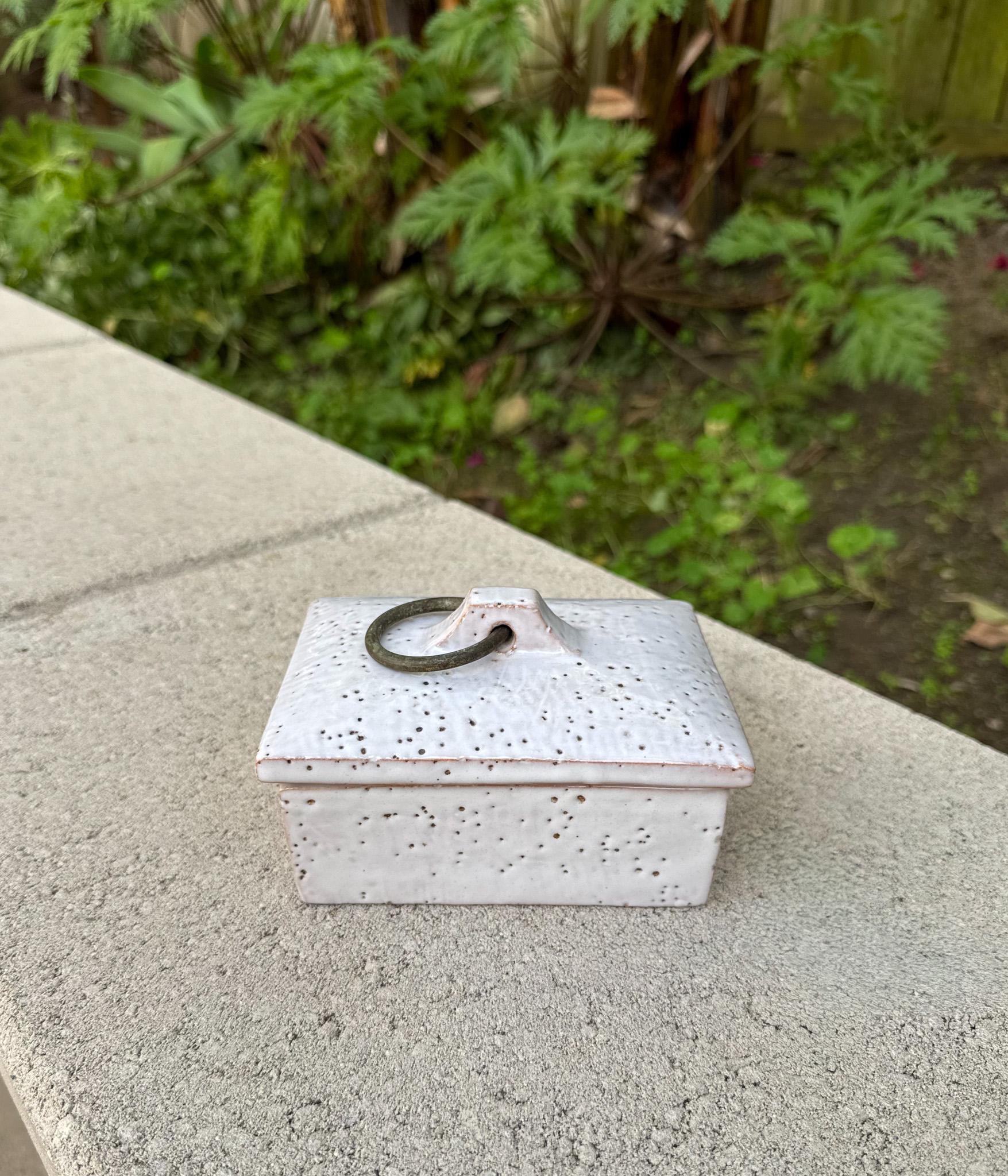 Boîte à couvercle en céramique de Bitossi, Italie, C.1955. 