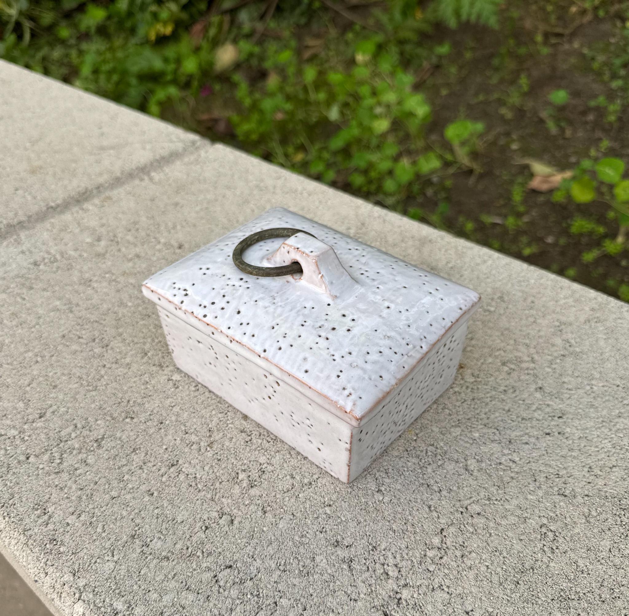 Vernissé Boîte à couvercle en céramique de Bitossi, Italie, c.1955 en vente