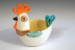 Bitossi Londi Pottery for Goodfriend Rooster Bowl Raymor Italian Vintage MCM