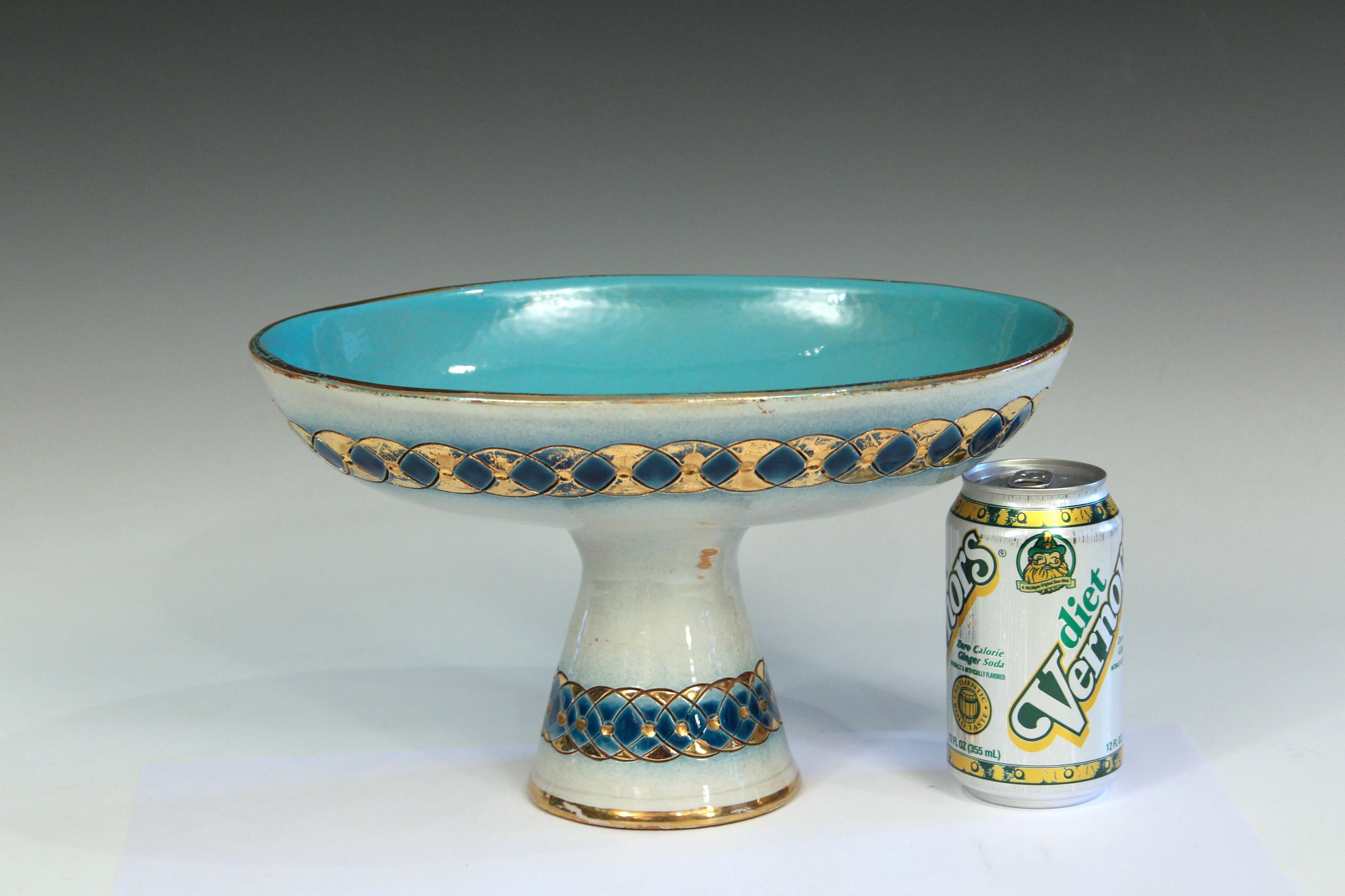 Bitossi Londi Raymor Mid Century Italian Pottery Compote Bowl 5