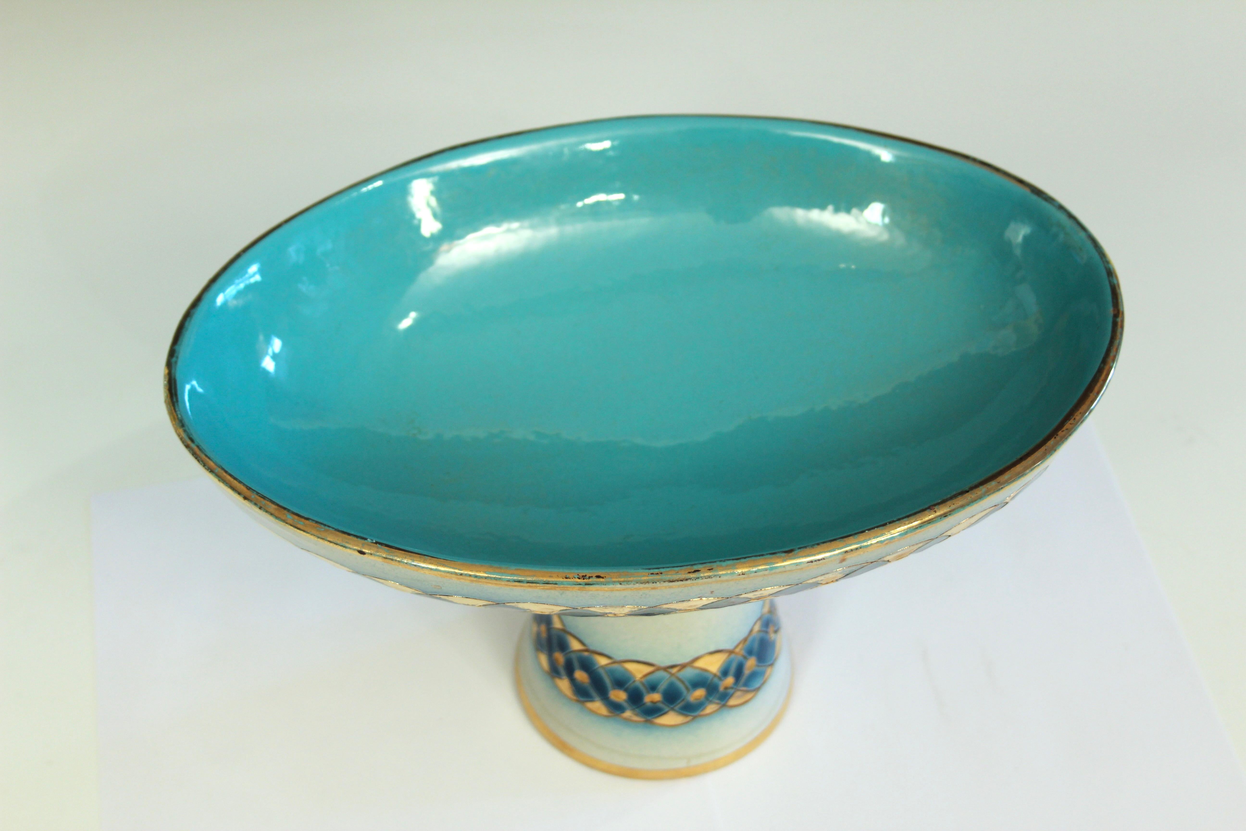 Mid-Century Modern Bitossi Londi Raymor Mid Century Italian Pottery Compote Bowl