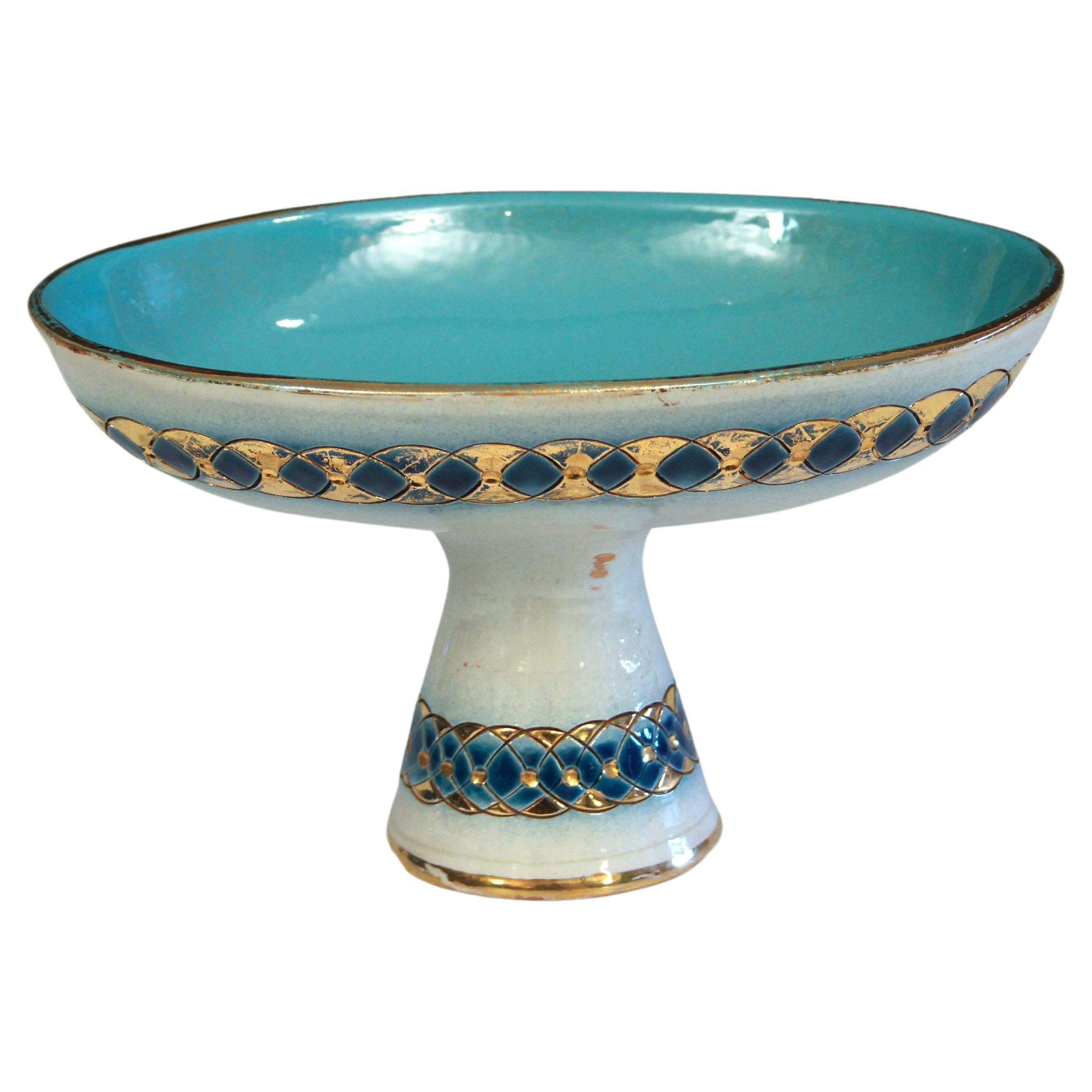 Bitossi Londi Raymor Mid Century Italian Pottery Compote Bowl