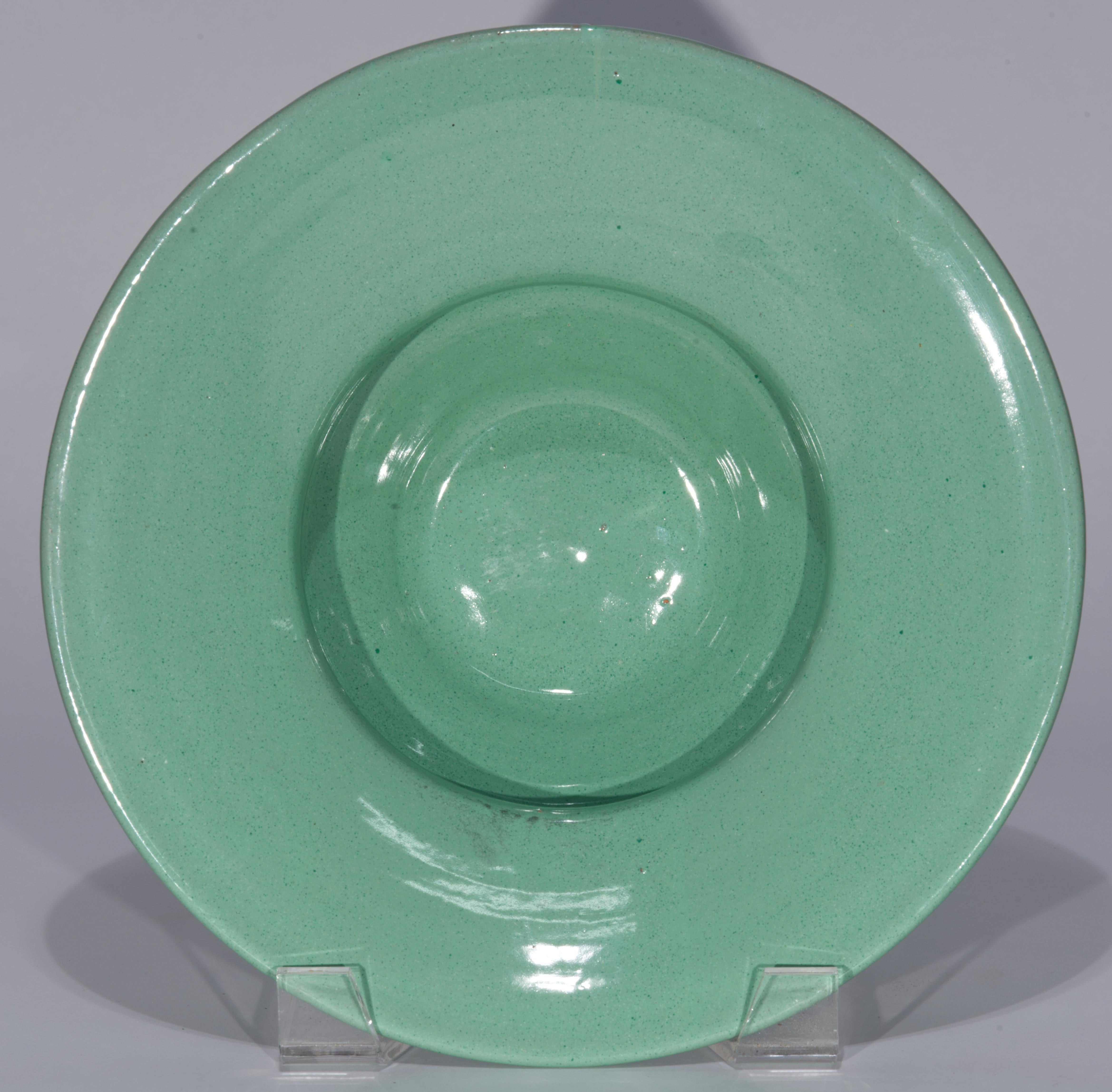 Bitossi Majolika Teal Keramik Schale Vase Tafelaufsatz, Italien 1950er-1960er im Angebot 2