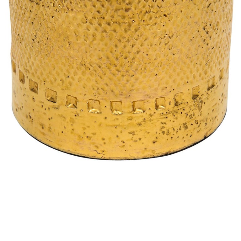 Mid-20th Century Bitossi Lamps, Ceramic, 24K Metallic Gold, Signed For Sale