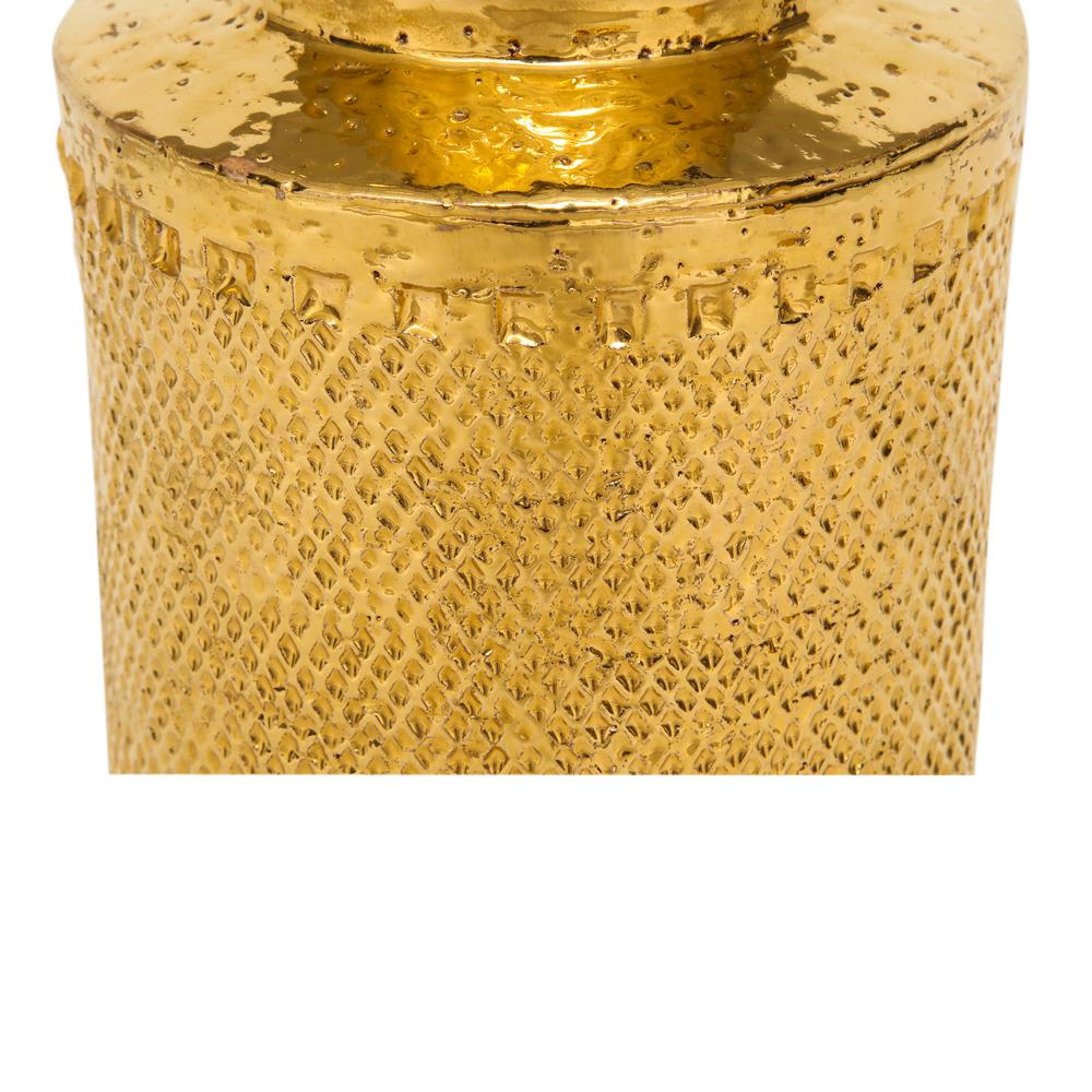 Bitossi Lamps, Ceramic, 24K Metallic Gold, Textured, Signed For Sale 1