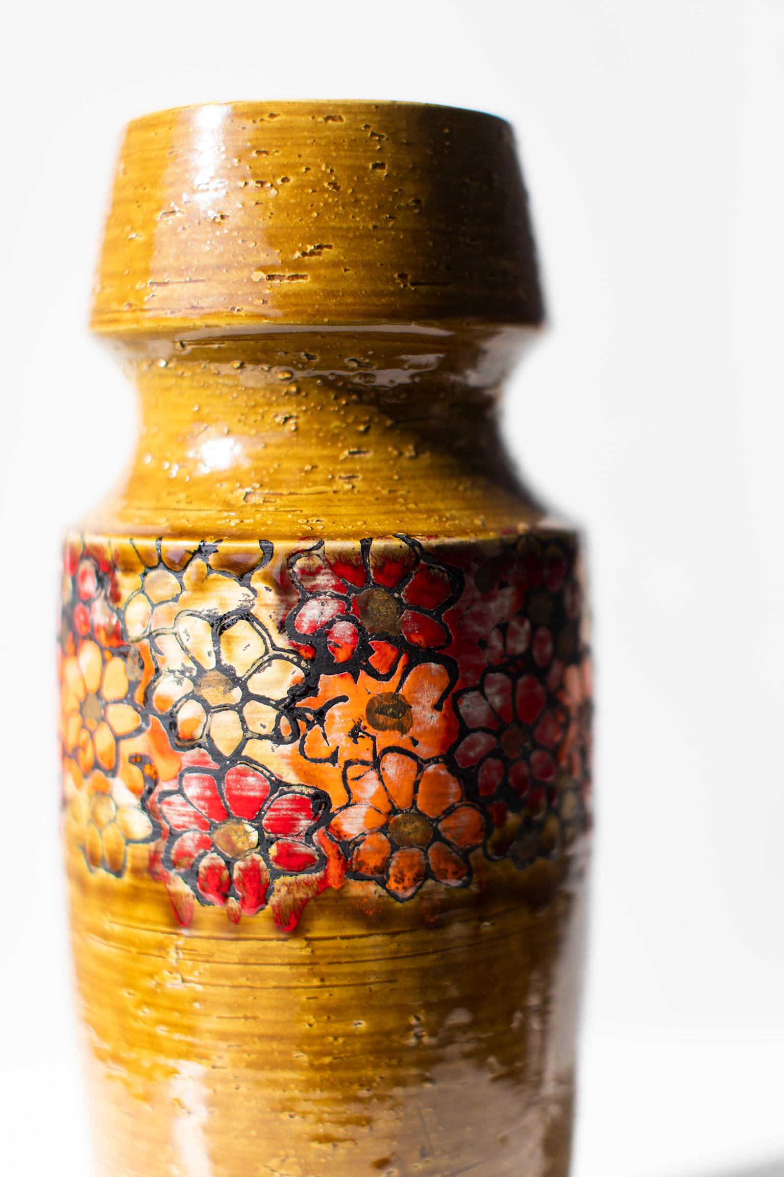 Bitossi Multi Color Flower Vase for Rosenthal Netter In Excellent Condition For Sale In Oak Harbor, OH