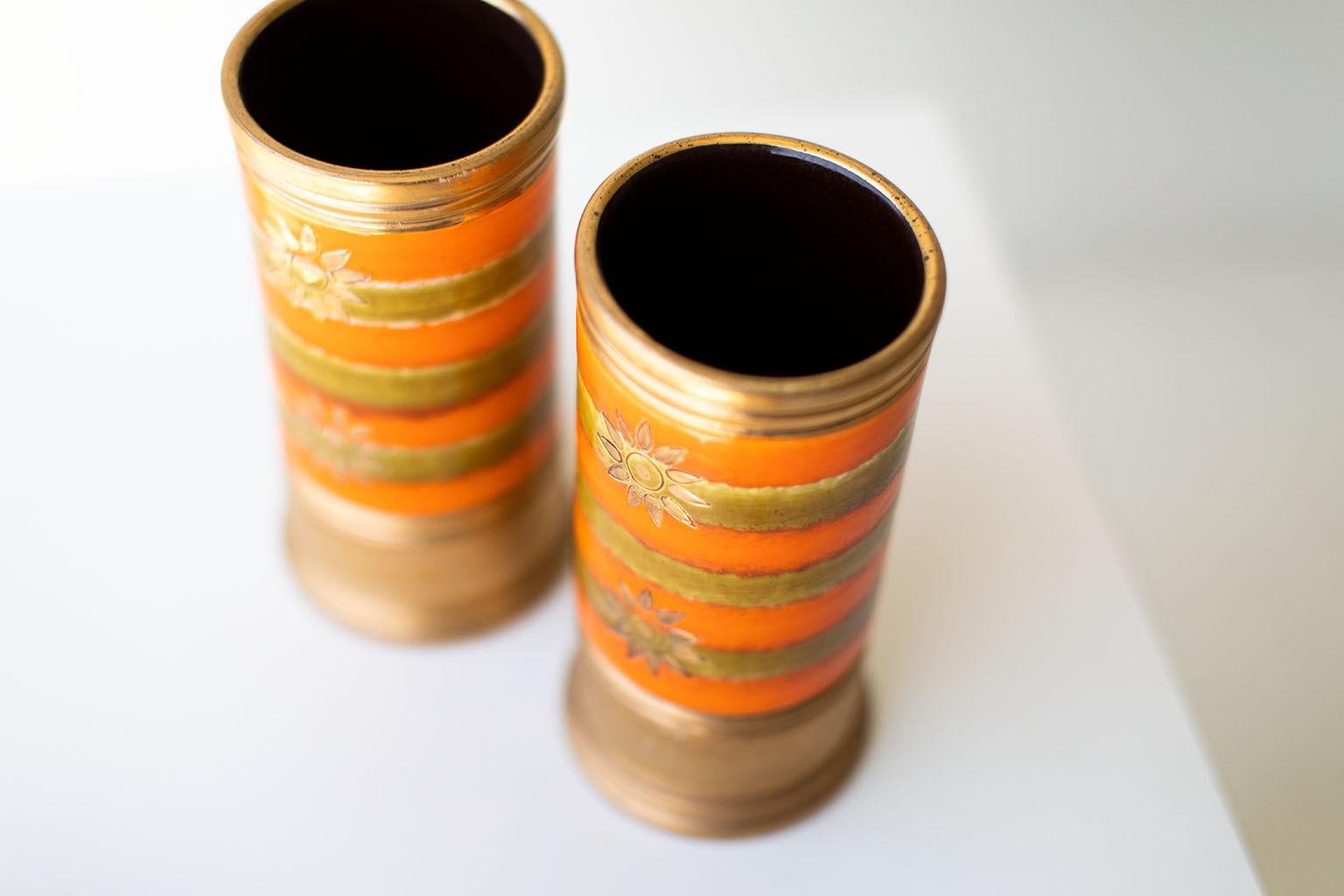 bitossi orange vase