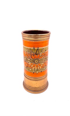 Bitossi Orange & Gold Vase for Rosenthal Netter