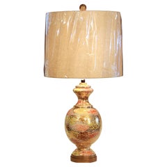 Bitossi Oro Rotto Lamp Huge Pottery Londi Vase Gilt Italian Raymor Marbro