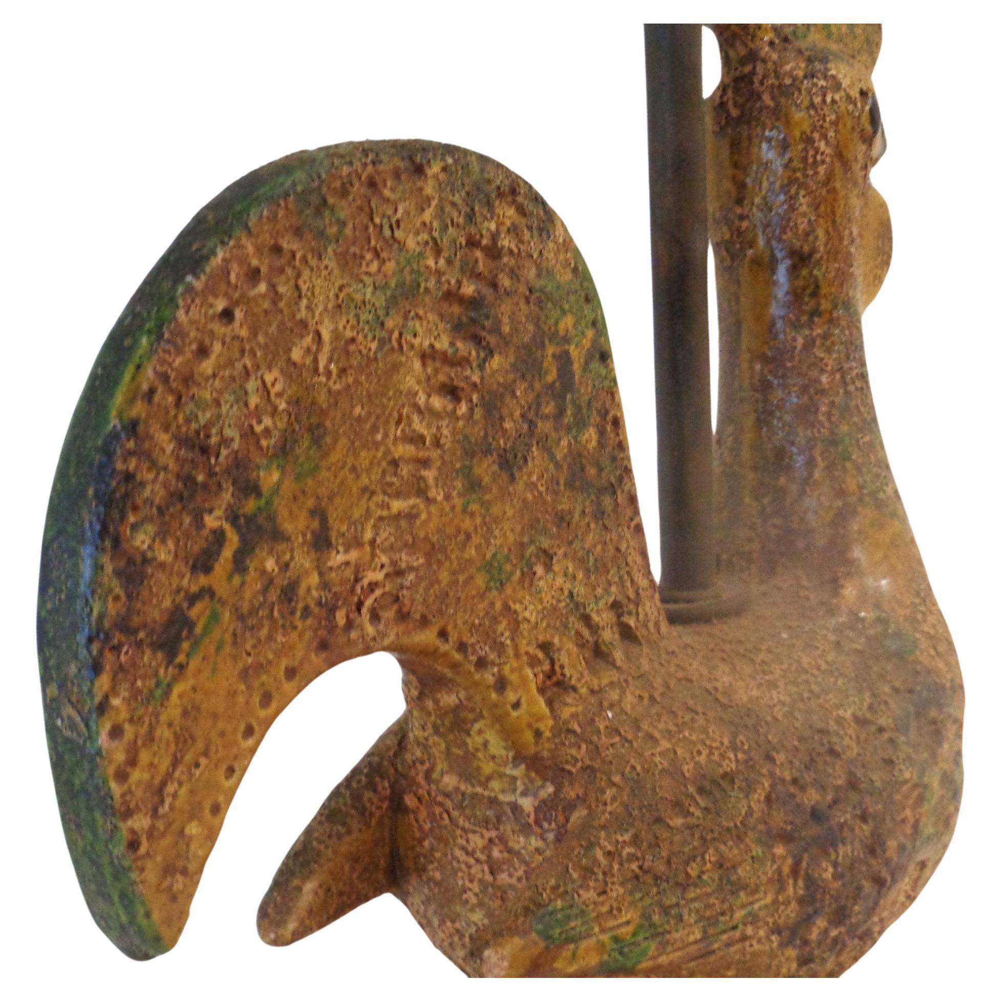 Lampe coq de poterie Bitossi, 1950-1960 en vente 3