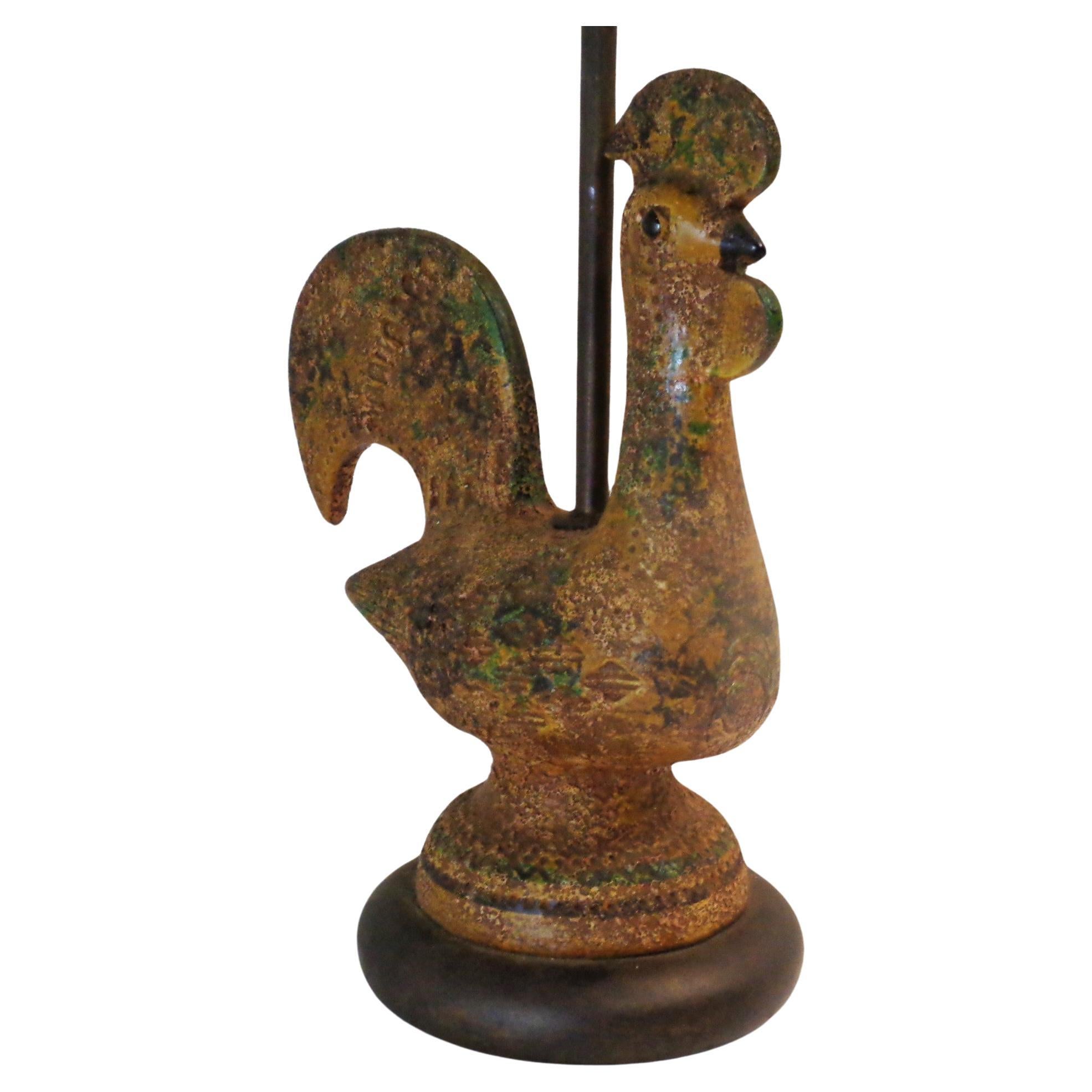 Bitossi Pottery Rooster Lamp, 1950-1960 For Sale 5