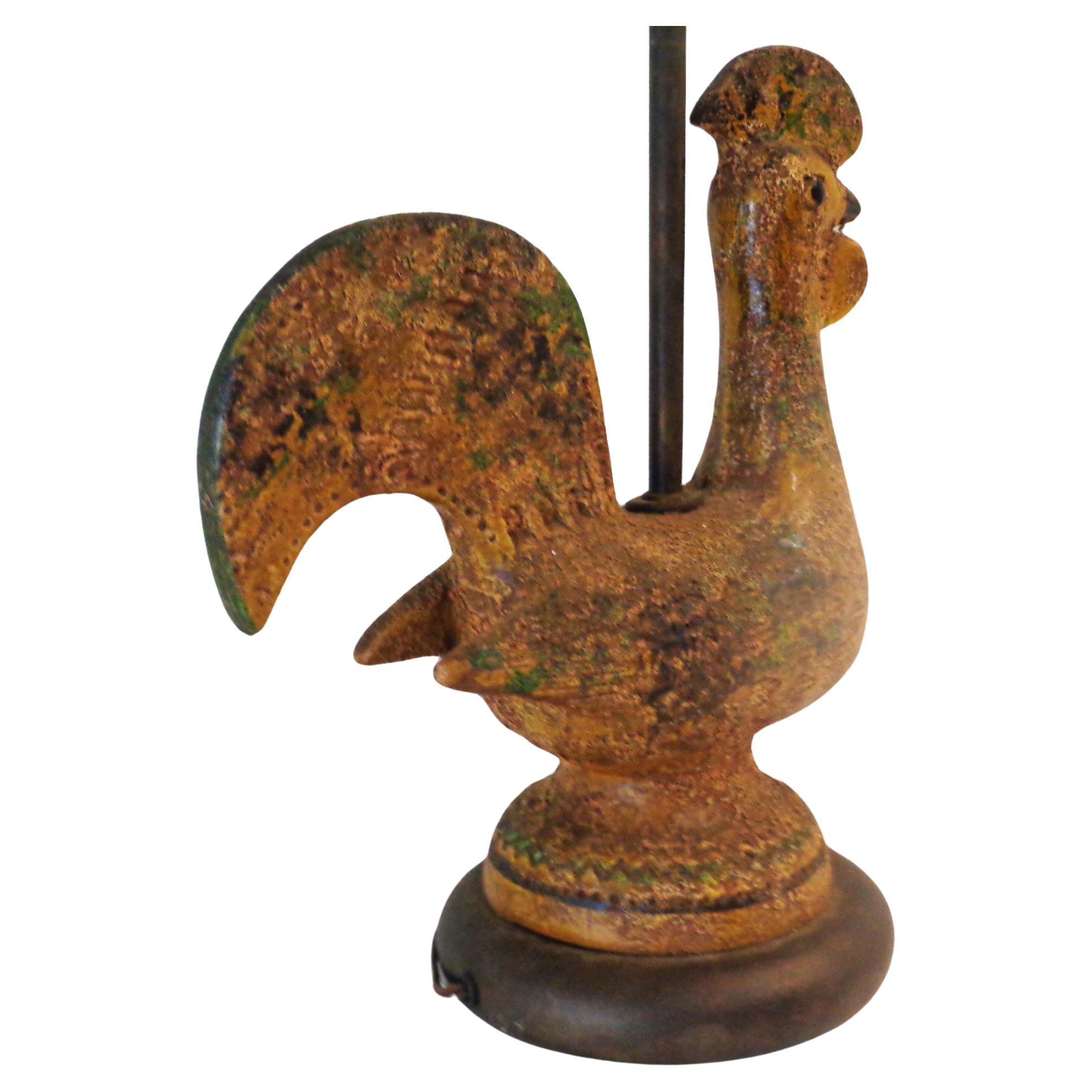 Bitossi Pottery Rooster Lamp, 1950-1960 For Sale 1