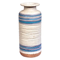 Vintage Bitossi Pottery Vase Londi Italian Raymor Stripes Swirl Mid-Century Modern