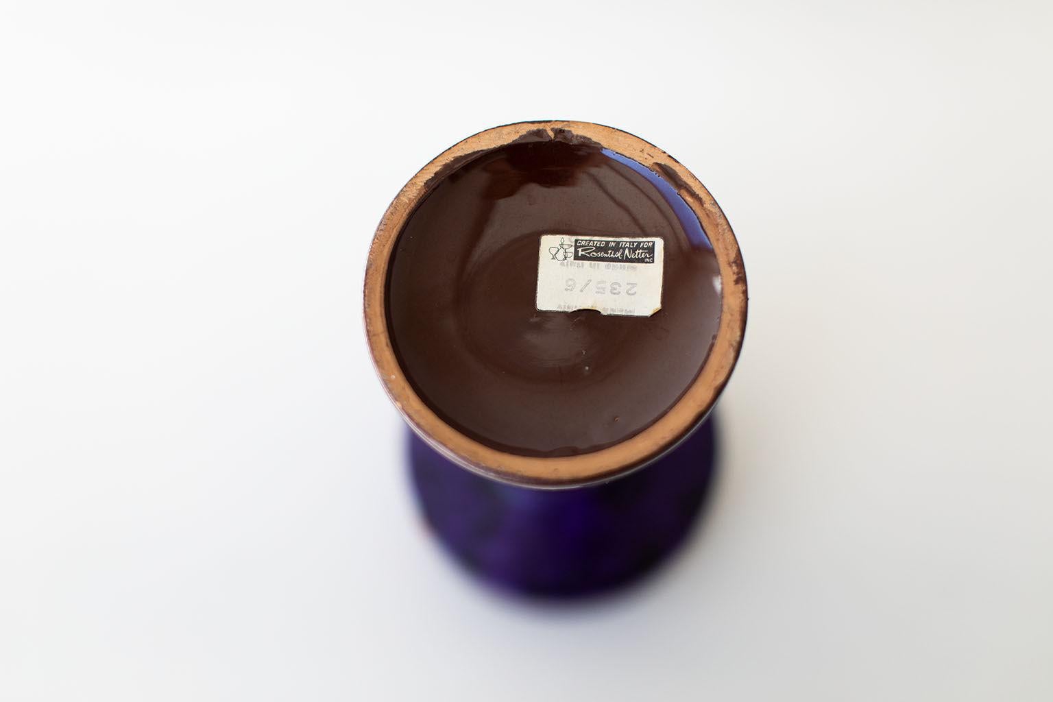 Mid-Century Modern Bitossi Purple Candleholder or Vase for Rosenthal Netter