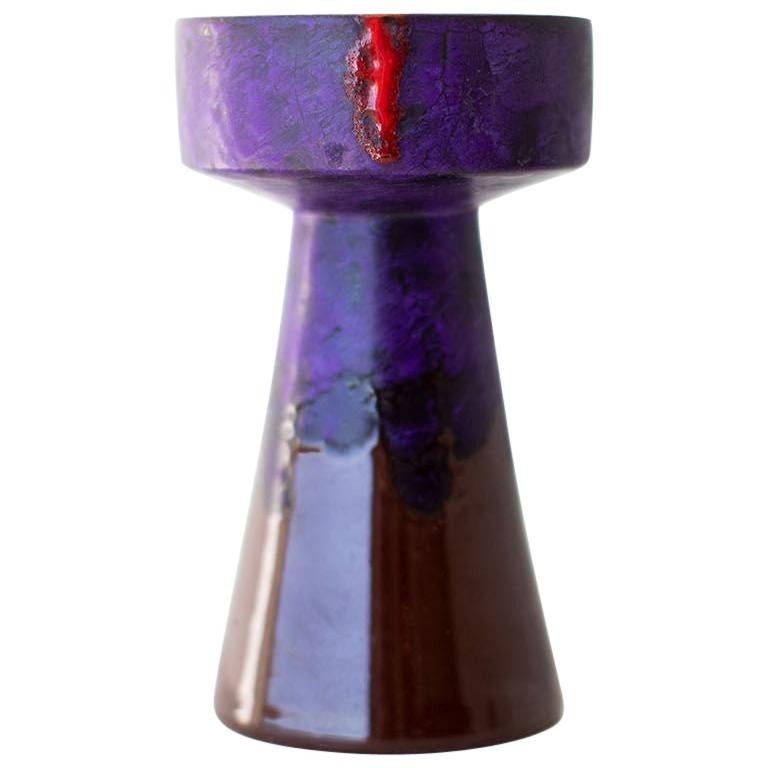 Bitossi Purple Candleholder or Vase for Rosenthal Netter