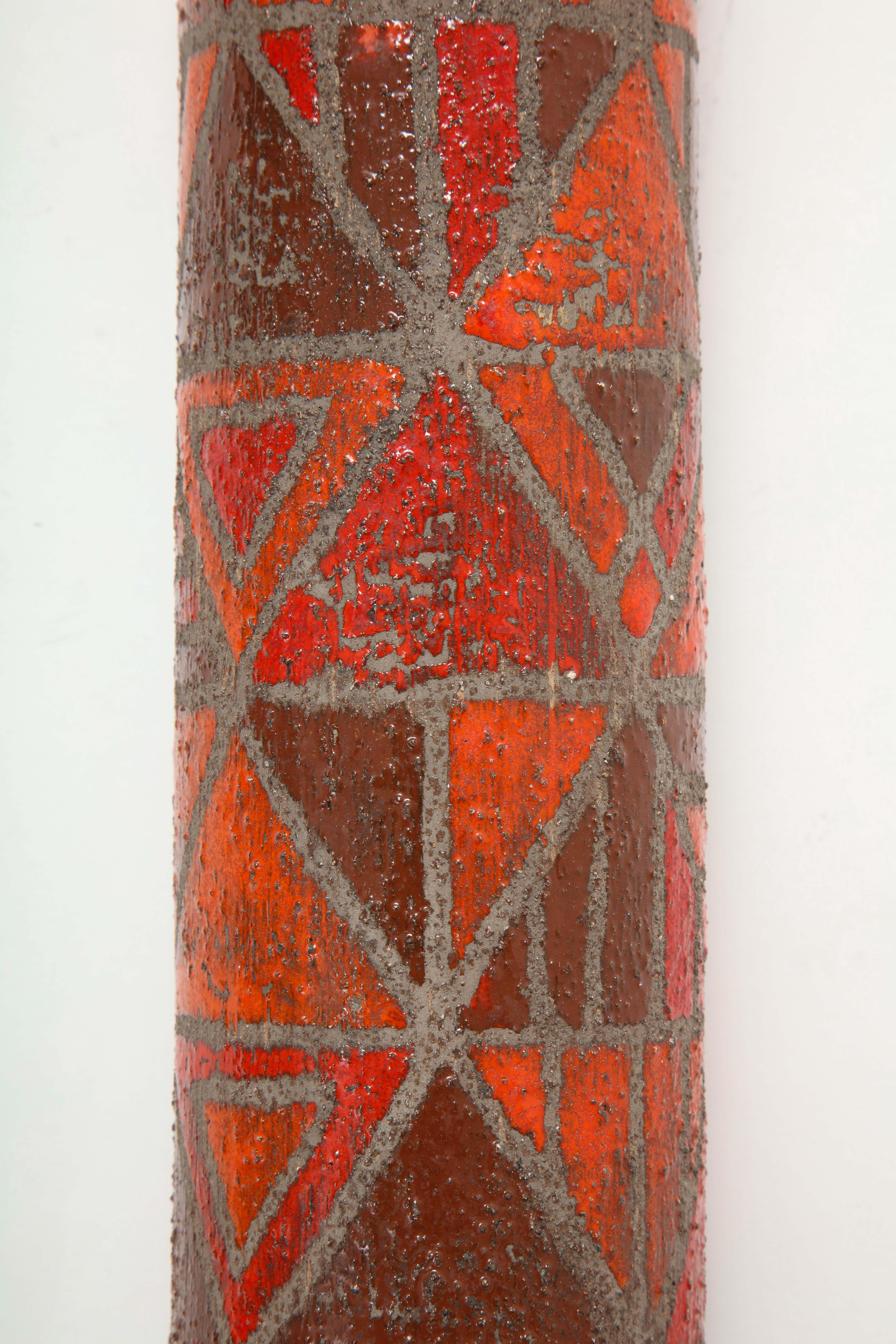 Hand-Crafted Bitossi, Raymor Burnt Orange Vase, Signed