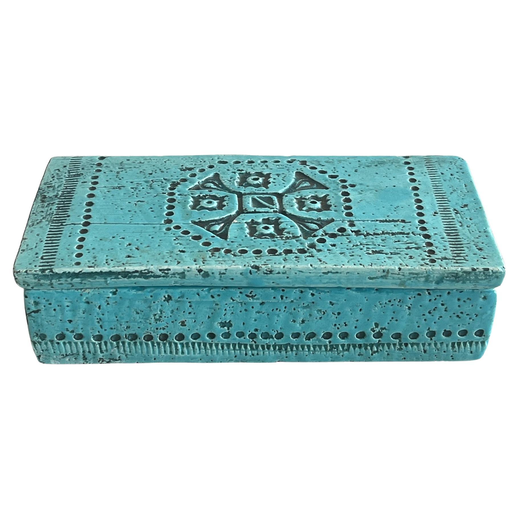 Bitossi Raymor Blue Ceramic Box