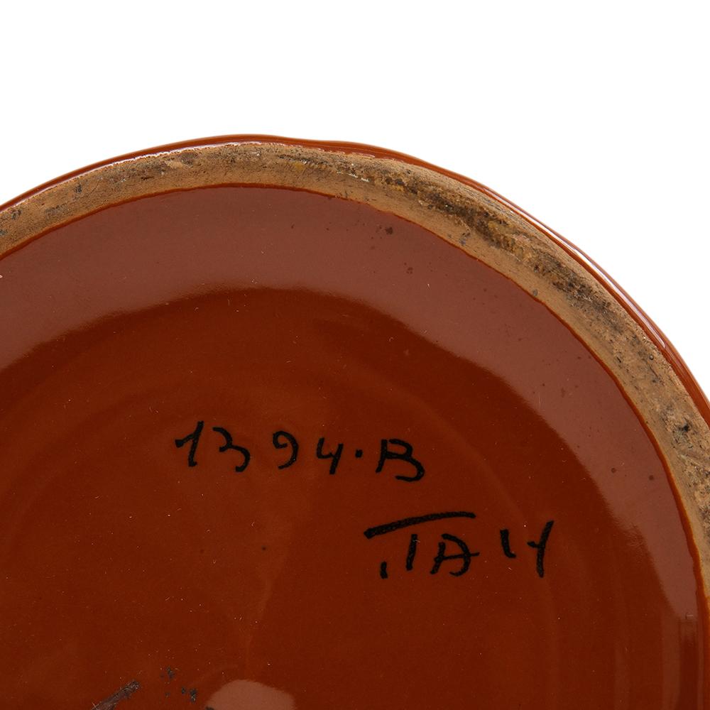 Bitossi Raymor Thailandia Vase, Ceramic, Stripes, Orange, Black, White, Signed 11