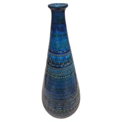 Bitossi Rimini Blu Floor Vase by Aldo Londi, Italian Ceramics, ca. 1960–1970