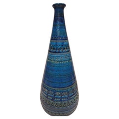 Bitossi Rimini Blu Floor Vase by Aldo Londi, Italian Ceramics, ca. 1960–1970