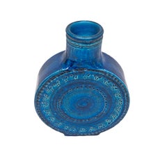 Jarrón Piruleta Bitossi Rimini Blu de Aldo Londi Años 60 Italia