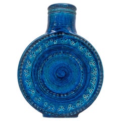 Jarrón Piruleta Bitossi Rimini Blu de Aldo Londi Años 60 Italia