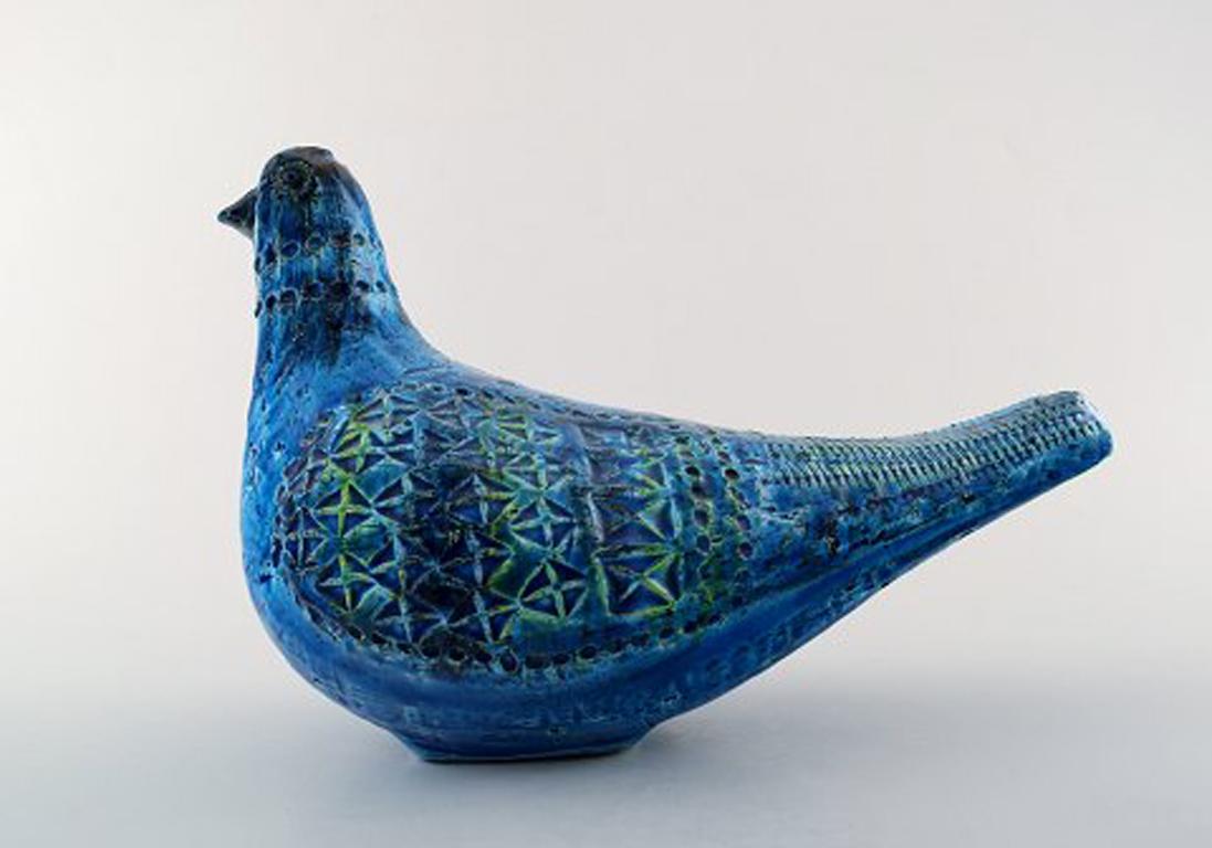 Bitossi, Rimini-blue pigeon in ceramics, designed by Aldo Londi.
Stamped, 1960s.
Measures: 22 cm. x 16 cm.
In perfect condition.
