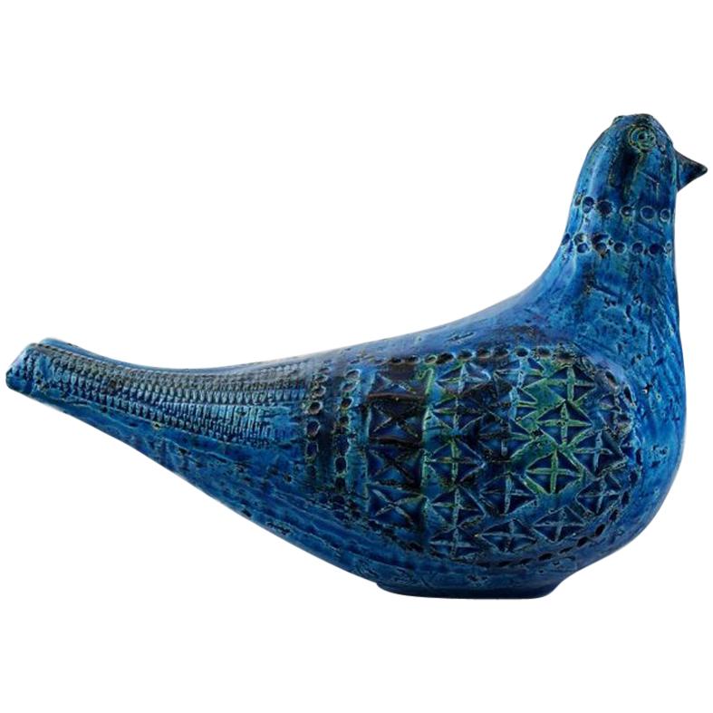Bitossi, Rimini-Blue Pigeon in Ceramics, Designed by Aldo Londi, 1960s