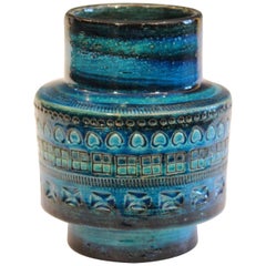 Bitossi Rimini Blue Vase Italian Pottery Raymor Vintage Londi Ceramic