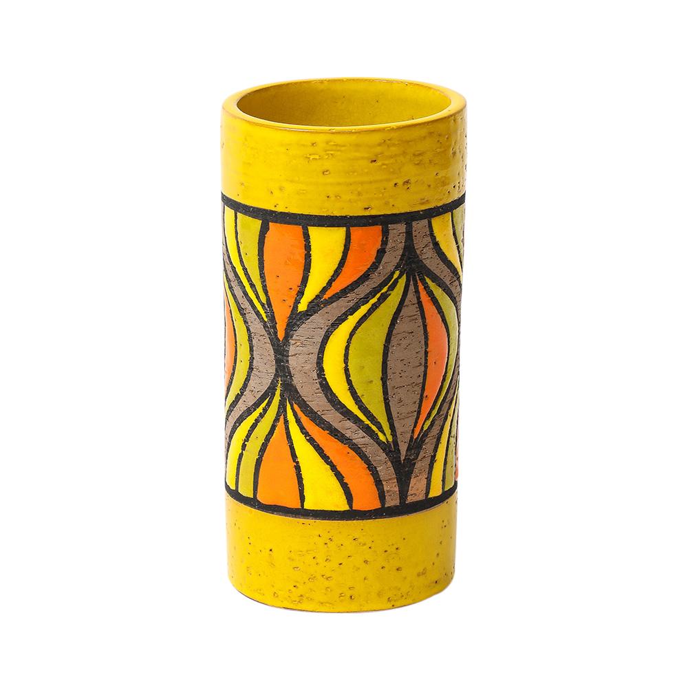 Bitossi Rosenthal Netter Vase, Ceramic, Onion, Yellow, Orange, Brown, Signed For Sale 3