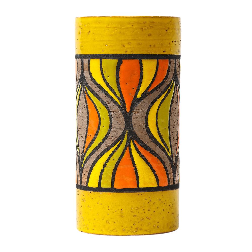 Bitossi Rosenthal Netter Vase, Ceramic, Onion, Yellow, Orange, Brown, Signed For Sale 4