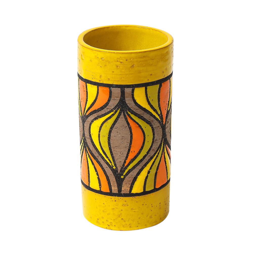 Bitossi Rosenthal Netter Vase, Ceramic, Onion, Yellow, Orange, Brown, Signed For Sale 5
