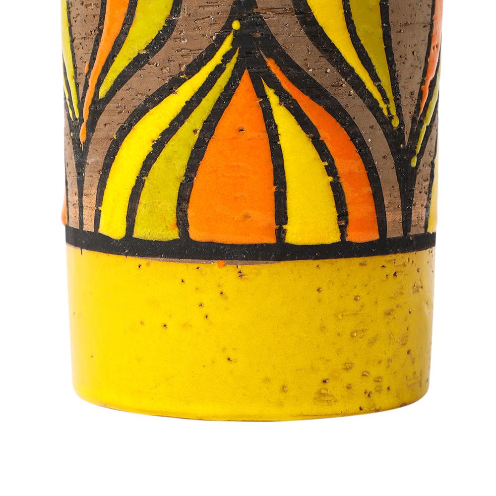 Bitossi Rosenthal Netter Vase, Ceramic, Onion, Yellow, Orange, Brown, Signed For Sale 1