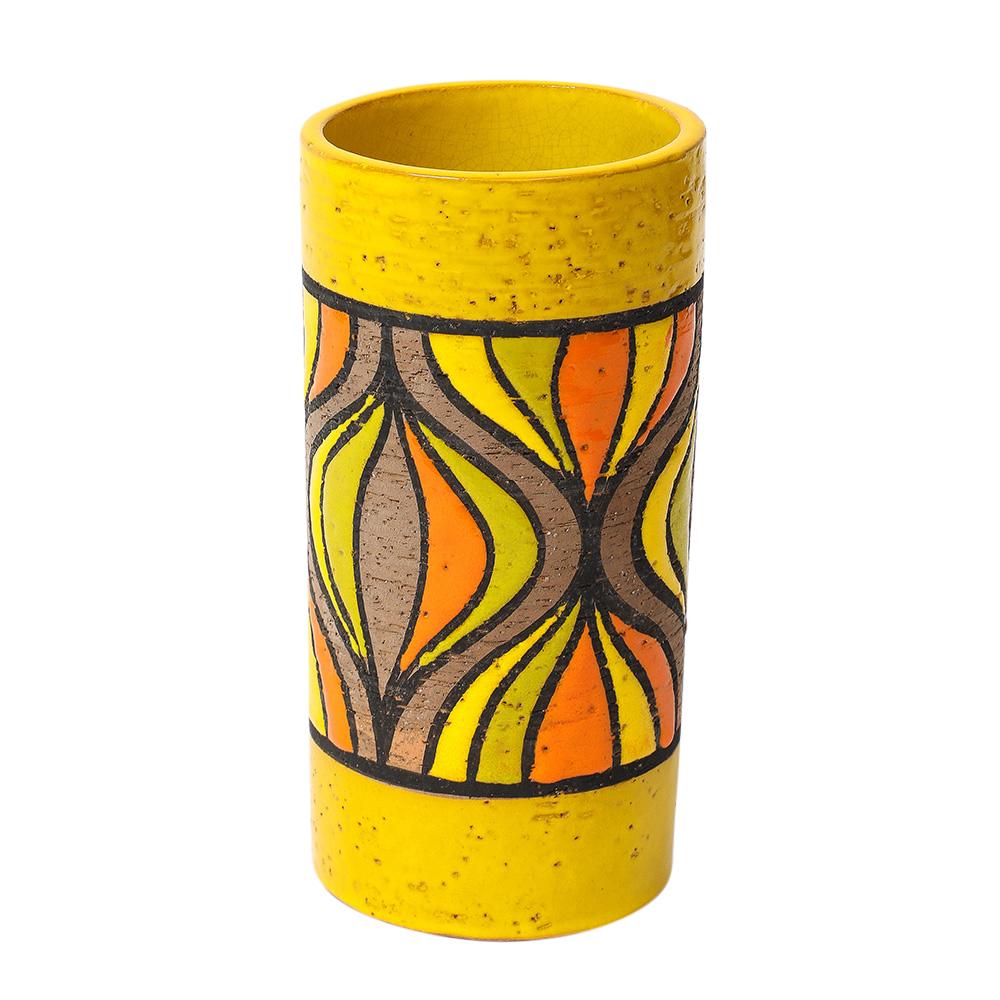 Bitossi Rosenthal Netter Vase, Ceramic, Onion, Yellow, Orange, Brown, Signed For Sale 2