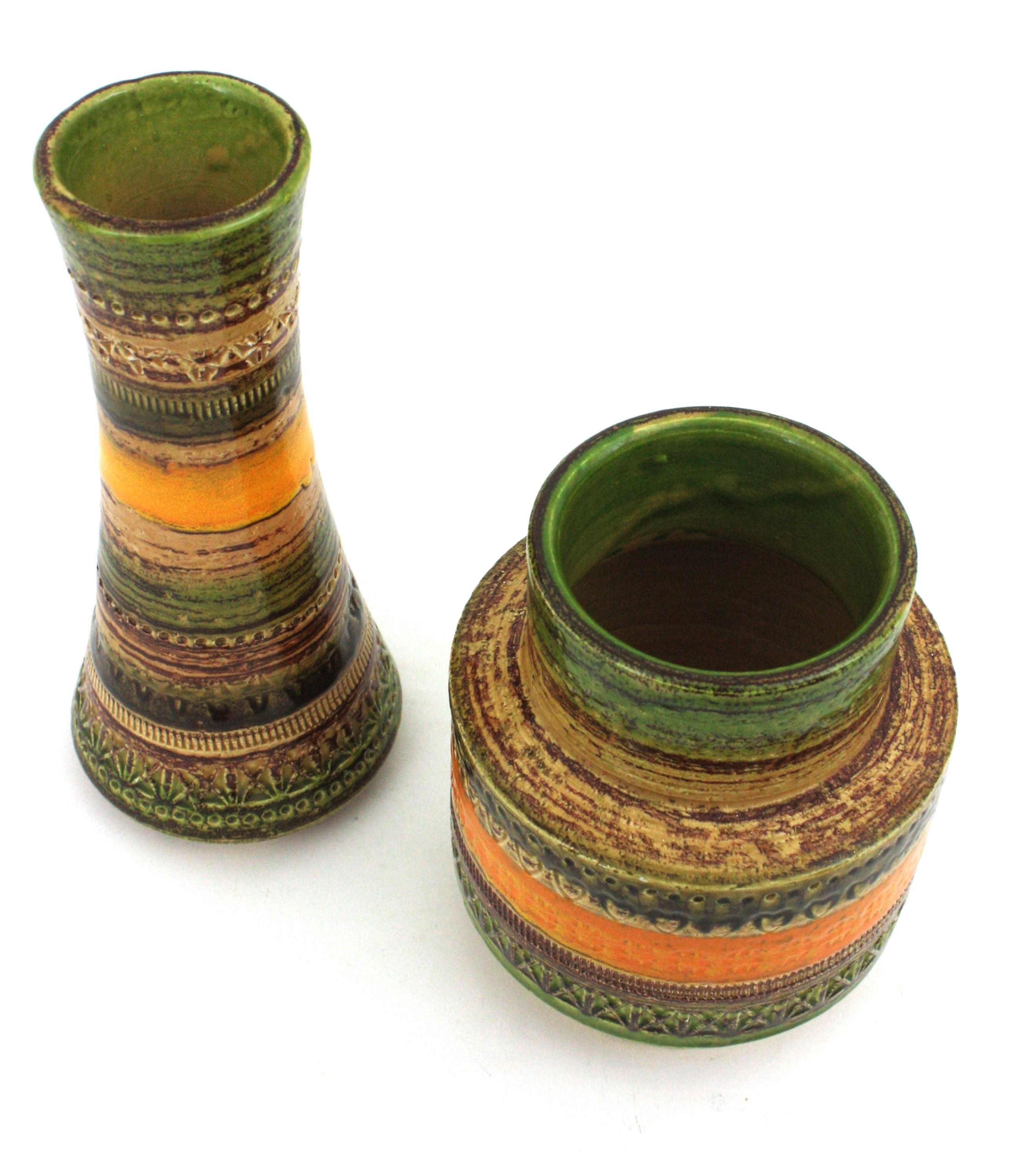 Bitossi Sahara Aldo Londi Cer Paoli Glazed Ceramic Vases, Italy, 1960s For Sale 4