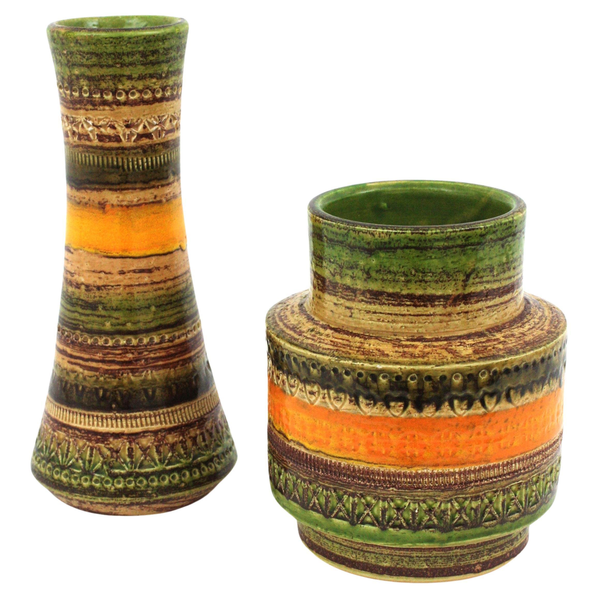 Bitossi Sahara Aldo Londi Cer Paoli glasierte Keramikvasen, Italien, 1960er Jahre im Angebot 7