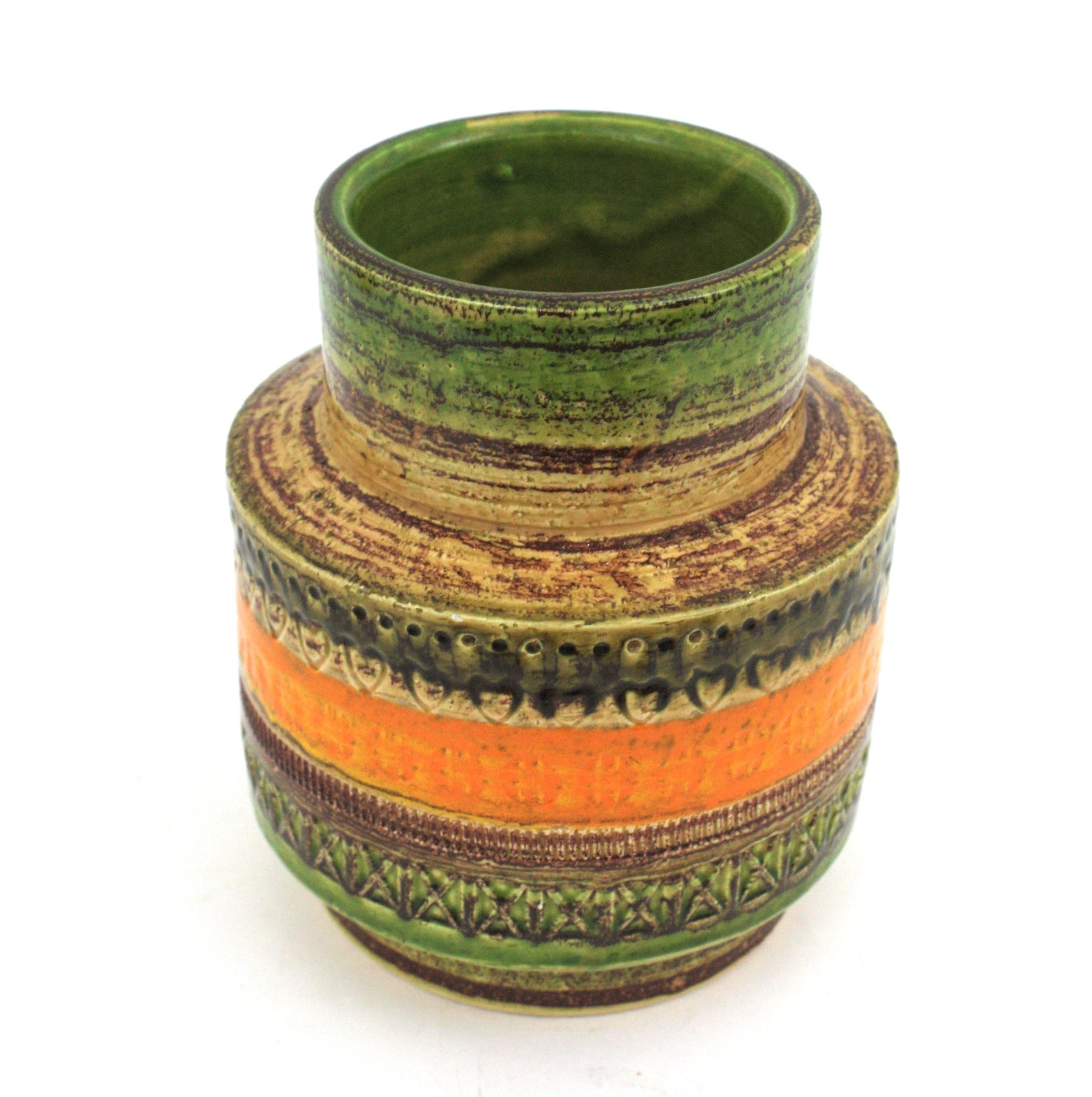 Bitossi Sahara Aldo Londi Cer Paoli glasierte Keramikvasen, Italien, 1960er Jahre (Glasiert) im Angebot