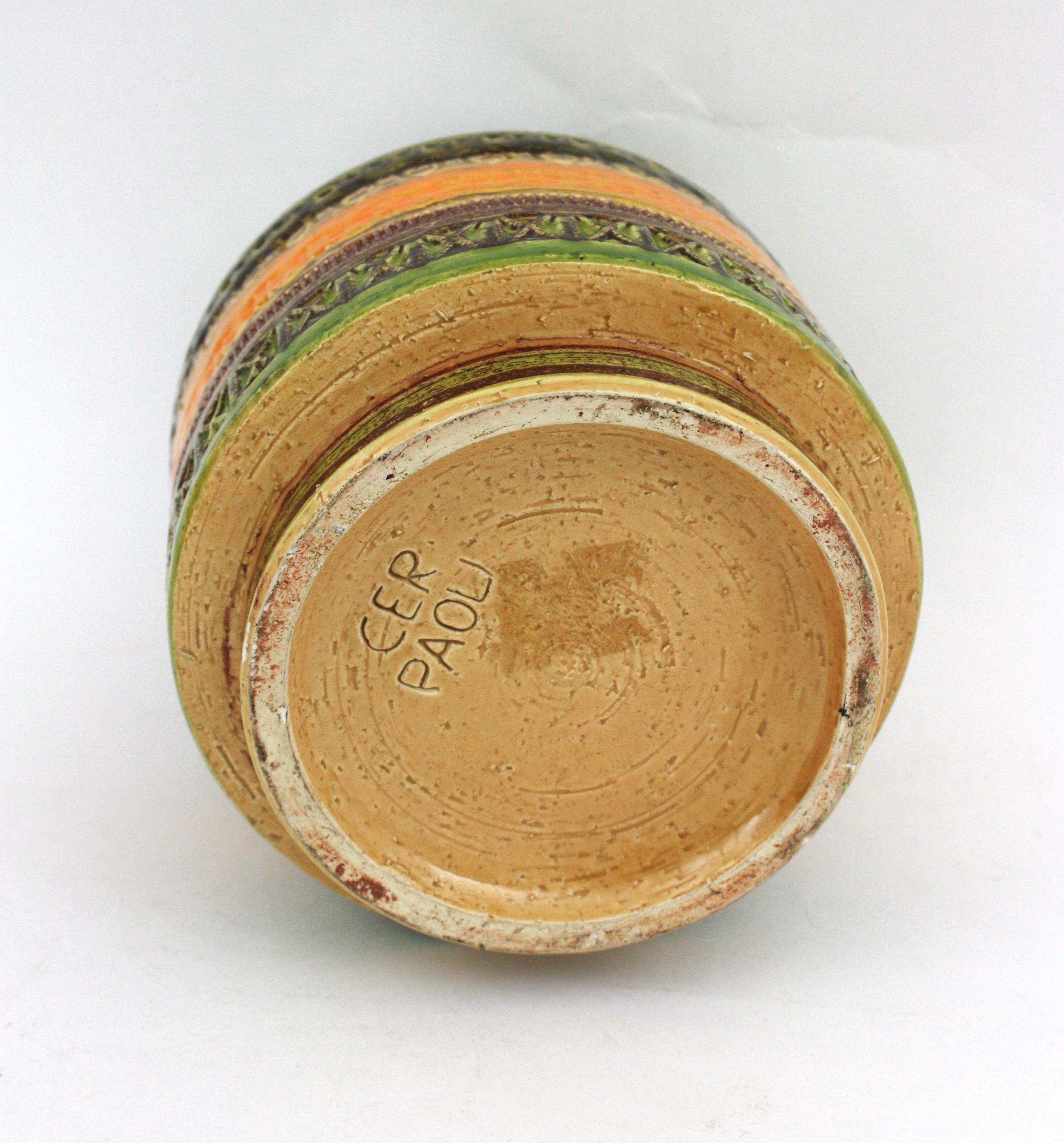 Bitossi Sahara Aldo Londi Cer Paoli glasierte Keramikvasen, Italien, 1960er Jahre im Angebot 1