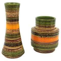 Bitossi Sahara Aldo Londi Cer Paoli Glazed Ceramic Vases, Italy, 1960s