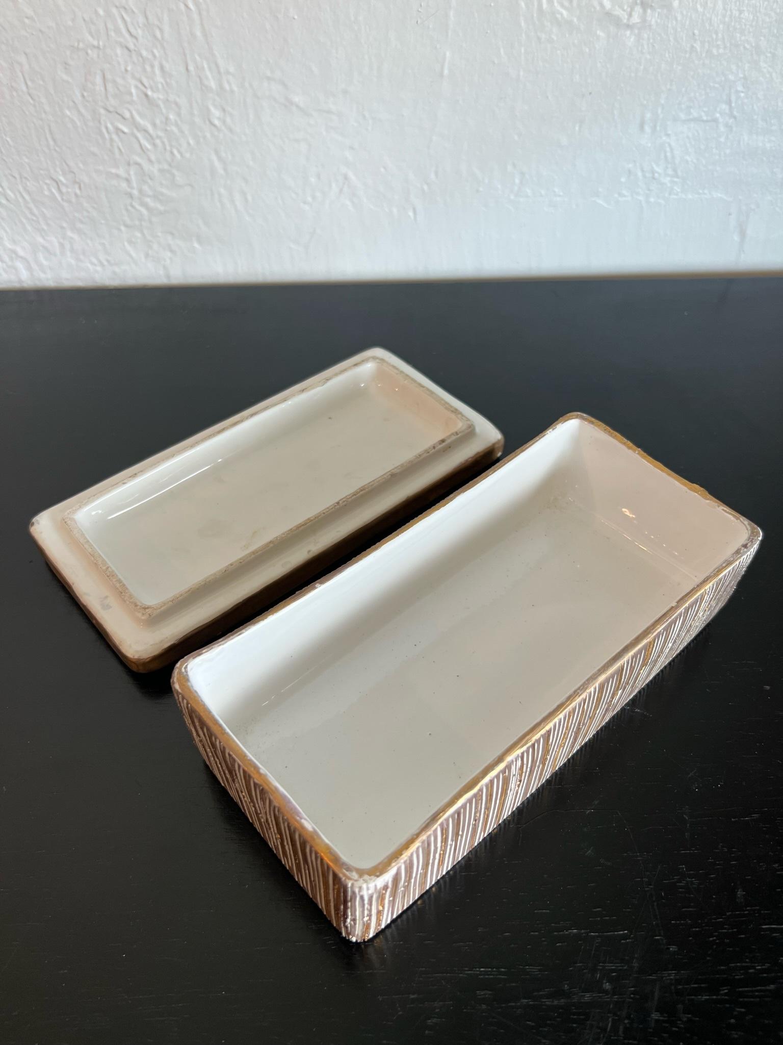Mid-Century Modern Bitossi Seta Ceramic Lidded Box