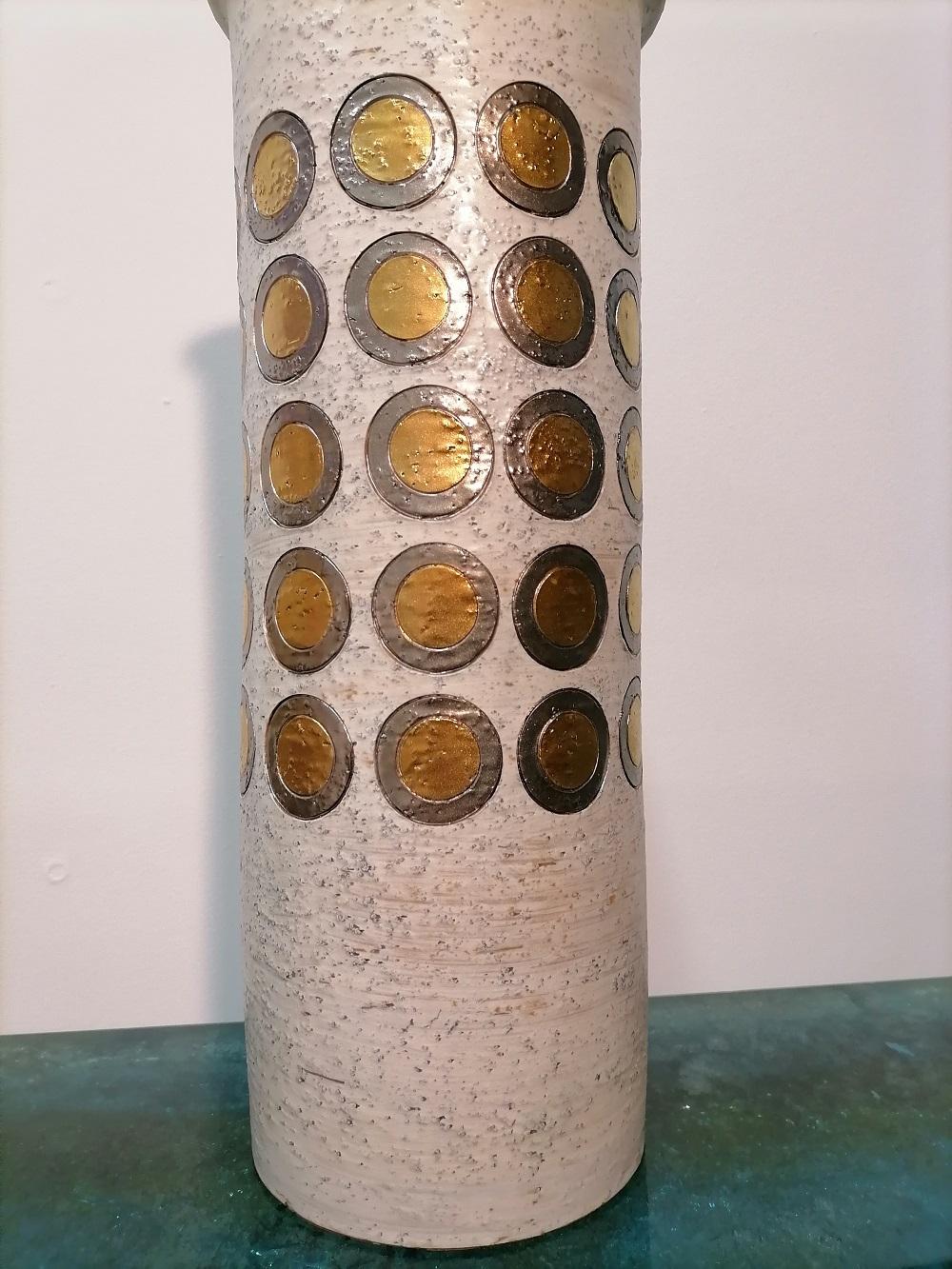 Bitossi Stoneware Chamotte Extra Large Vase, Italy, 1970 In Good Condition In Toulouse, Midi-Pyrénées