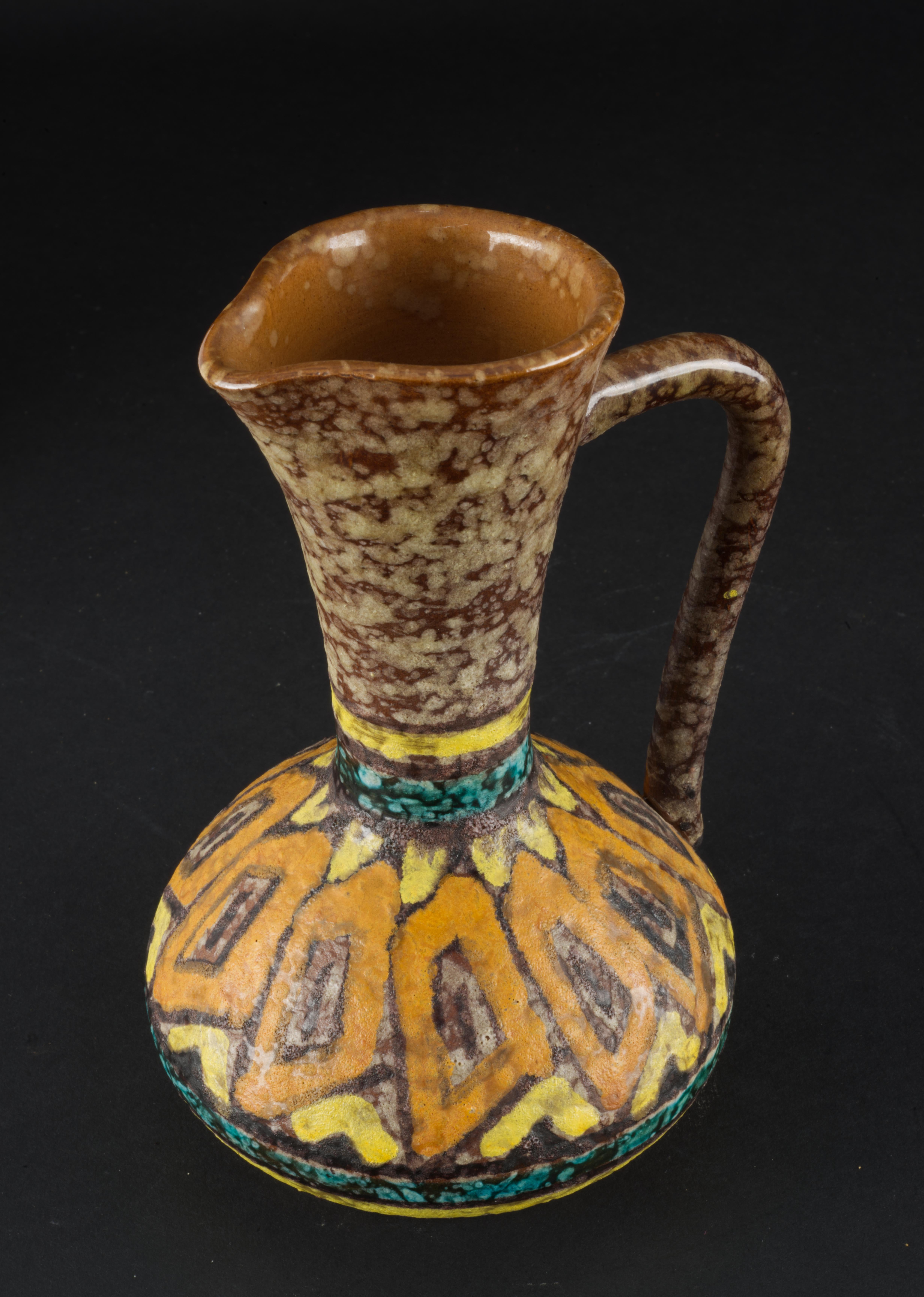 Studio Pottery Bitossi Vaso con smalto lavico Brocca Italia 1960s in vendita 3