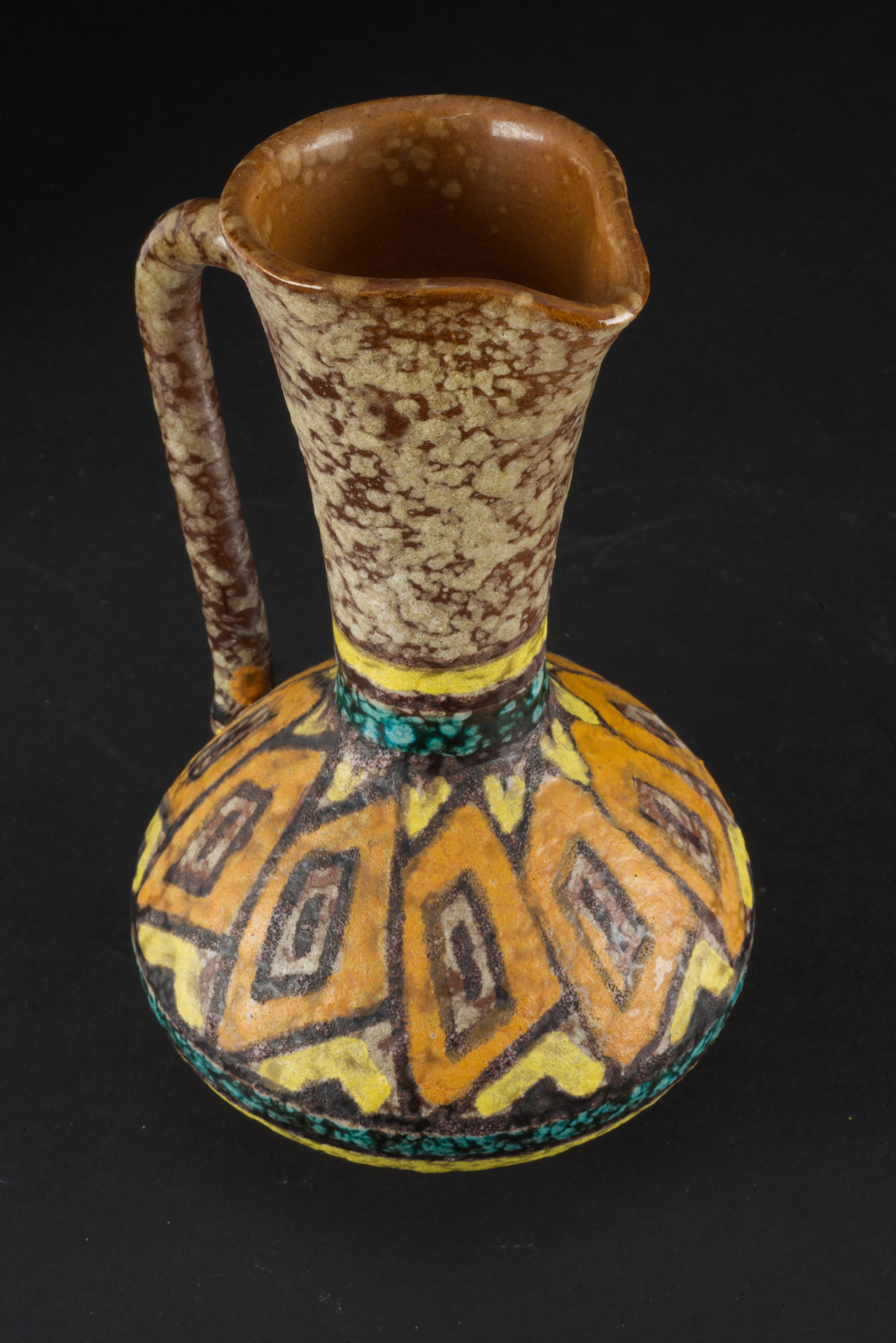 Bitossi Studio Pottery Lava Glaze Vase Pitcher Italy 1960s For Sale 4