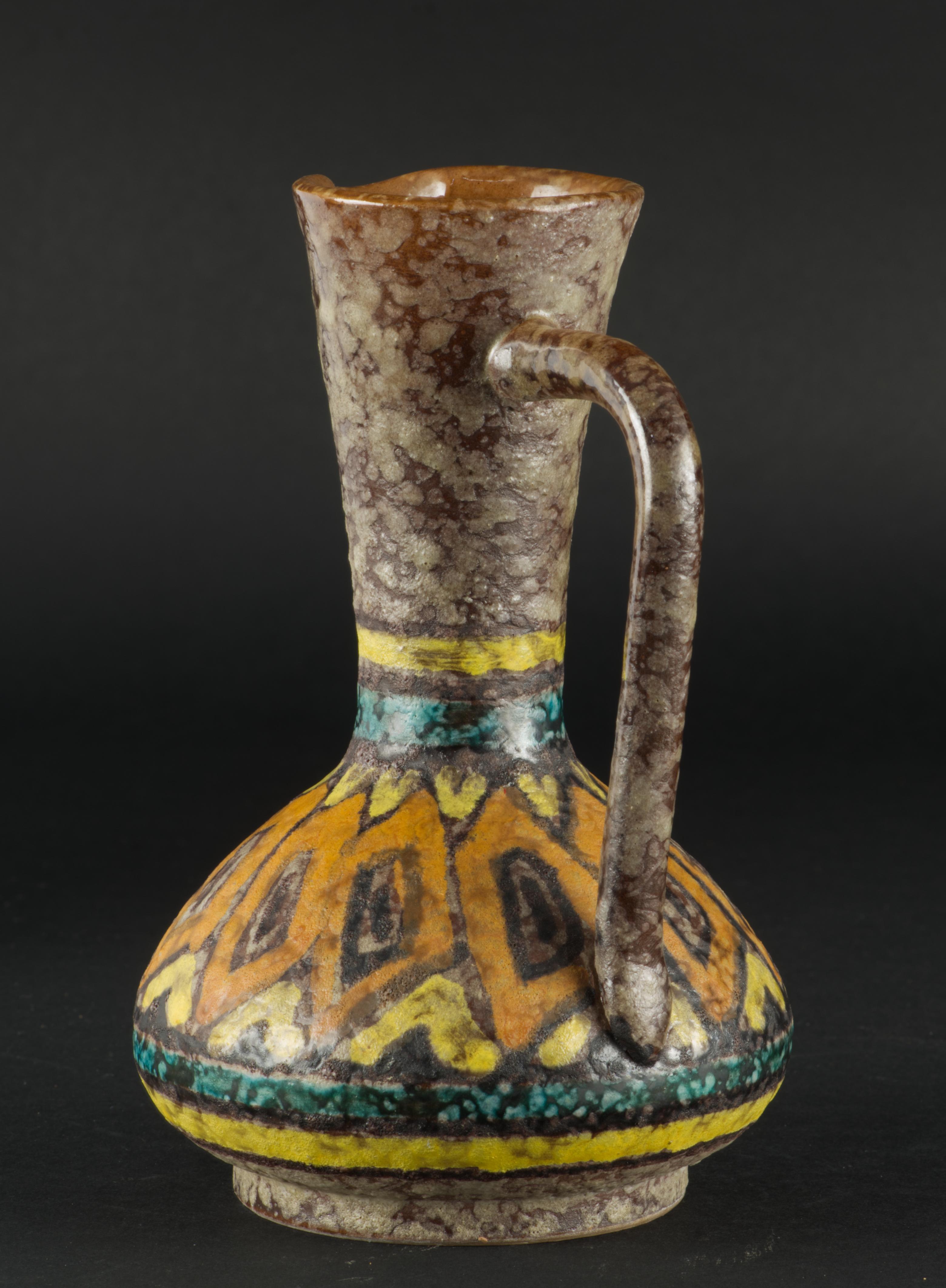 Bitossi Studio Pottery Lava-Glasur-Vase/Krug Italien 1960er Jahre im Zustand „Gut“ im Angebot in Clifton Springs, NY